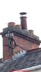 brick chimney crack (C) InspectApedia.com Aaron