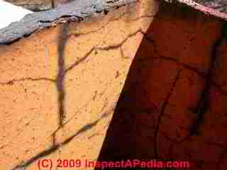 Damaged clay flue tile (C) Daniel Friedman