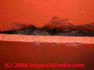 Unsafe masonry chimney liner - gaps between clay flue tile liners(C) Daniel Friedman