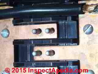 Older Cutler Hammer electrical panel (C) InspectApedia.com Bob Sissons