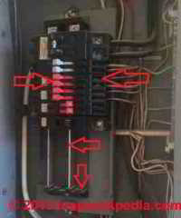 Sylvania electrical panel identified as Zinsco by bus bars (C) IAP
