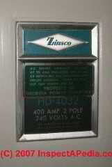Zinsco 400A panel in Georgia (C) D Friedman R Sims