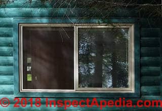 Sliding window replacement stopped leaks (C) Daniel Friedman at InspectApedia.com