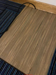 1950s asbestos floor tile in Oregon (C) InspectApedia.com Tiffany