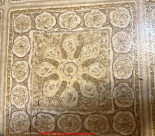 Armstrong brown medallion floor tiles (C) InspectApedia.com Josh