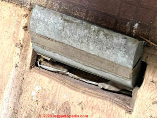 asbestos duct tape (C) InspectApedia.com Duangrad