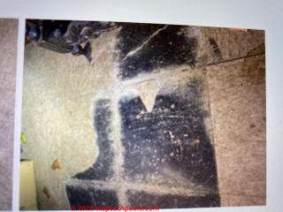  Asbestos suspect flooring (C) InspectApedia.com