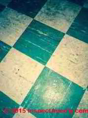 Asbestos floor tile 1959 (C) InspectAPedia.com JM