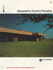 Glasweld Exterior Wall Panels (Asbestos) from U.S. Plywood, 1970 catalog at InspectApedia.com