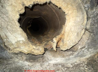 Ductwork in slab (C) InspectApedia.com LL
