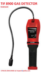 TIF 8800X Combustible Gas Detector discussed at InspectApedia.com