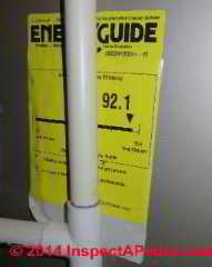 Energy Guide Sticker for Carrier High Efficiency Gas Furnace (C) Daniel Friedman