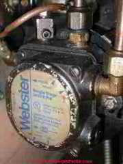 Webster oil burner fuel unit © D Friedman at InspectApedia.com 