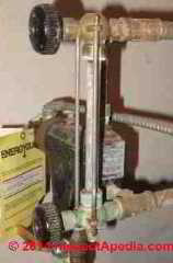 Steam boiler sight gauge opaque with scale (C) Daniel Friedman