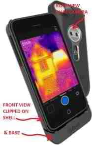 FLIR ONE thermal imaging camera clip-on for iPhone (Android coming) - contact http://www.flir.com