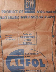 Borg Warner ALFOL Reflective Insulation with Kraft Paper at InspectApedia.com