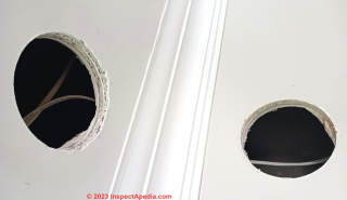 ceiling and wall layers (C) InspectApedia.com Mark