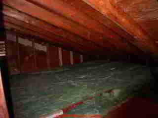 photo of green fiberglass building insulation