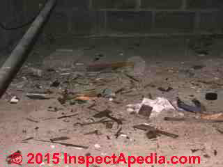 Debris left at the mold remediation site (C) Daniel Friedman
