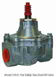 Gas line safety valve from Preferred Utilities, Danbury CT