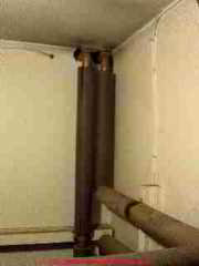 foam insulation on water pipes © Daniel Friedman at InspectApedia.com