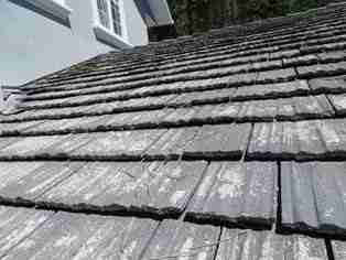 American Cemwood roof installation (C) Hugh Cairns D Friedman