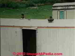 Static caravan roof with several leak or heating concerns (C) D Friedman S Vermilye
