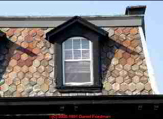 Ribbon slate on a mansard roof (C) Daniel Friedman