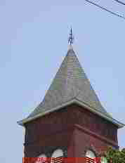 Slate on a steep roof - example
