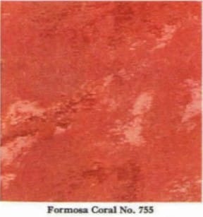 Formosa coral floor tile 1954 Asbestos (c) InspectApedia.com