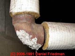 Photograph of  Amateur incomplete cleaning of asbestos on a 
