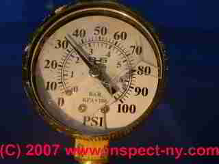 Photograph of water pressure gauge