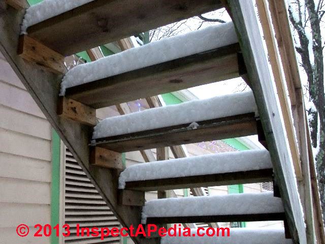 Open riser stairs using cleats rather than a cut stringer (C) Daniel Friedman