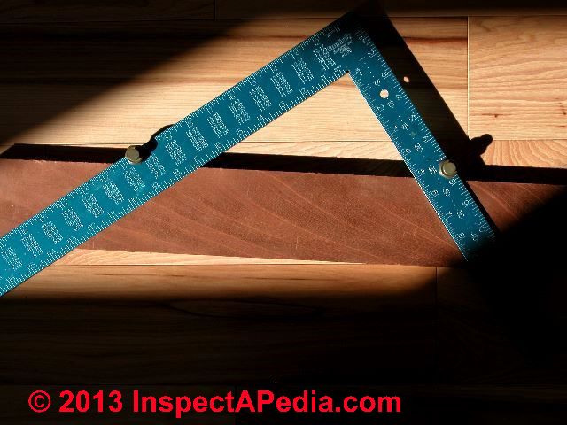 Framing square with stair gauges (C) 2013 Daniel Friedman