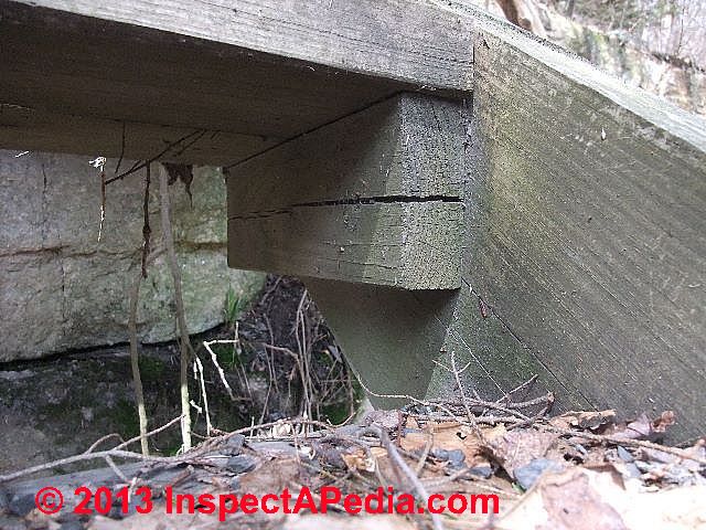 Splitting stair tread support cleat is unsafe (C) Daniel Friedman