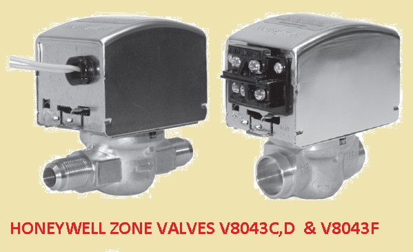 Honeywell V8043D series zone valve 