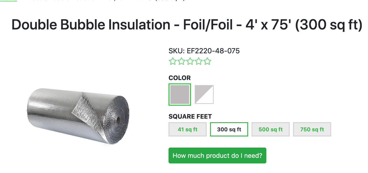 Double bubble foil insulation used in some roofing applications - cited & discussed at Inspectapedia.com