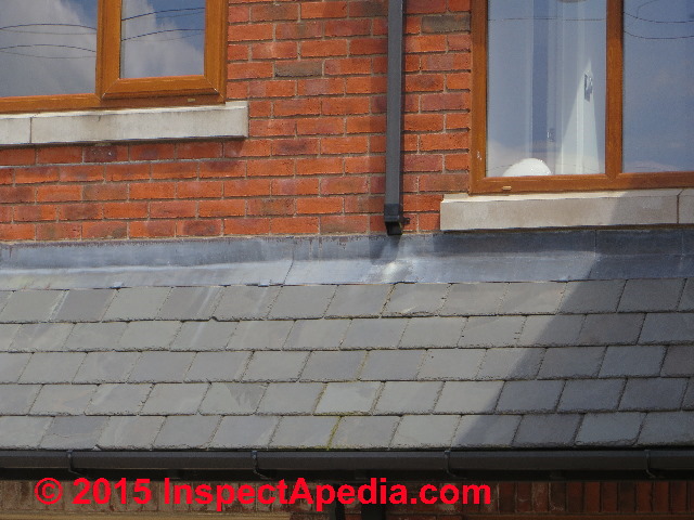 Roof-wall flashing properly installed on a home near Goodrich Castle in Ross on Wye in HErefordshire (C) Daniel Friedman