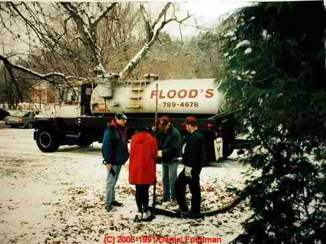 Photo of septic tank being pumped