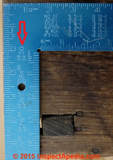 Face of the heel of a framing square (C) Daniel Friedman