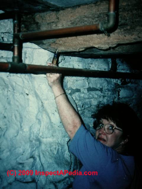 Timber frame rot © Daniel Friedman at InspectApedia.com