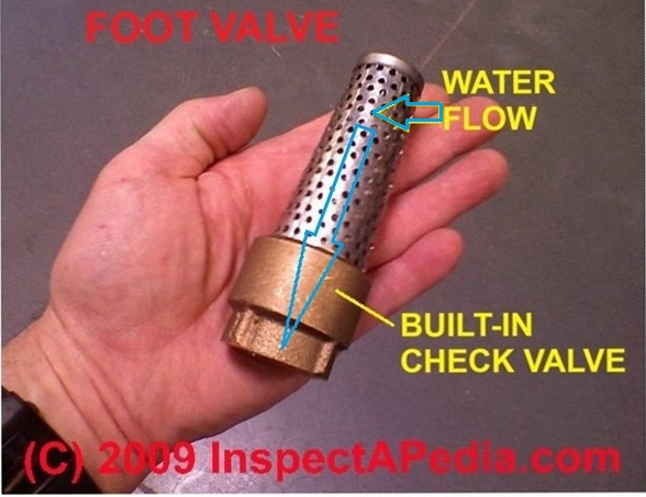 Foot valve on well piping (C) Daniel Friedman