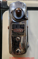 The Lorain oven heat control on an early American Stove Company gas oven (C) Daniel Friedman at InspectApedia.com