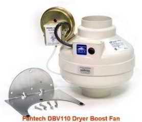 Spruce SDB190 Duct Boost Fan Indoor Hook-Up Dryer Vent Kit