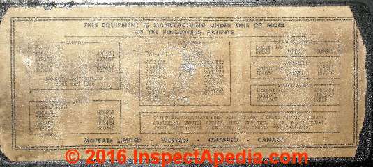 Moffat stove patent list and historical data - InspectApedia.com