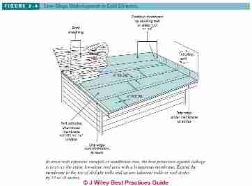 Cold climate eaves flashing using self adhering membrane (C) J Wiley