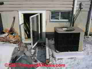 Authors pickup truck in front of a winterized and frozen-in building in upstate New York (C) Daniel Friedman