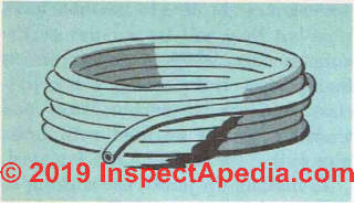 Coil of flexible copper tubing (C) InspectApedia.com 2019