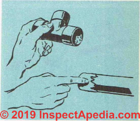 Figure 11: how to apply soldering flux or soldering paste to copper pipe  (C) (C) InspectApedia.com 2019.com 2019