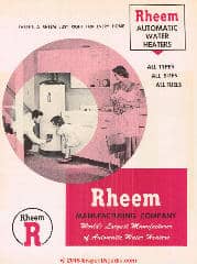 Rheem water heater catalog from 1950 (C) InspectApedia.com 2018